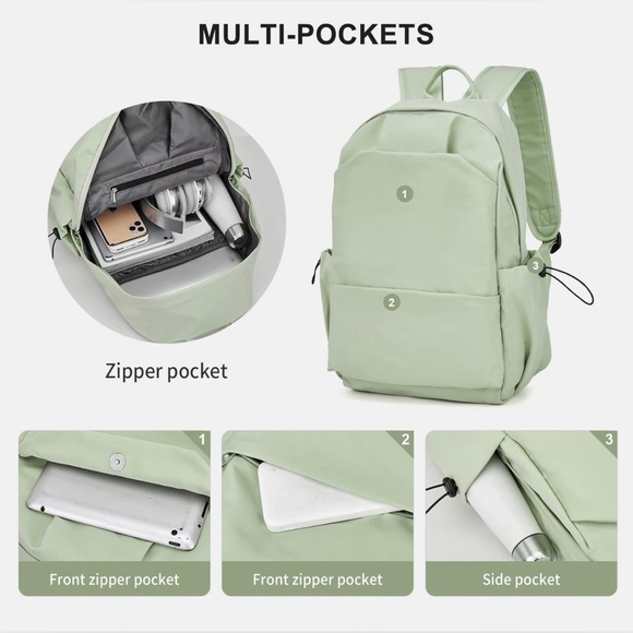 NWT Backpack for College High School Working Laptop /Water-resistant Unisex - Picture 2 of 13